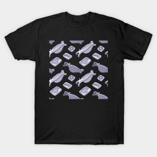 Anomalocaris Animal and Fossils Pattern T-Shirt